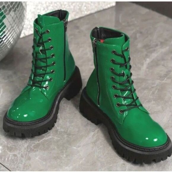 Lace-up Platform boots sz 7.5 - Picture 5 of 6